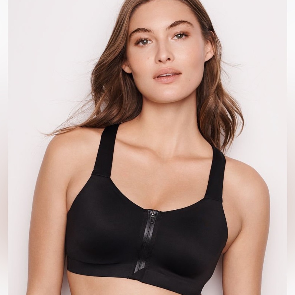 Victoria Secret Black Zip Up Sports Bra